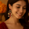Ethnic kundan fusion earring