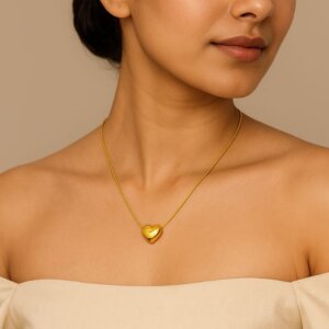 Heart Pendant Gold Necklace