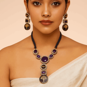 Sabhysachi moissanite necklace set