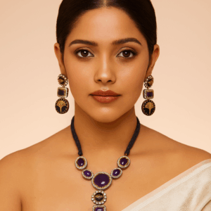 Sabhysachi moissanite necklace set