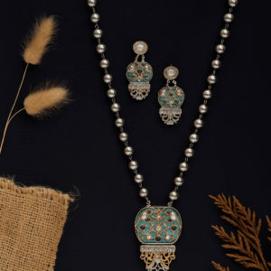 Long two tone fusion Necklace set