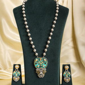 Long two tone fusion Necklace set