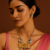 Rajasthani Antique Oxidized log Chain Pendent Set