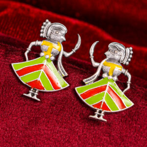 Silver toned Afghani necklace set