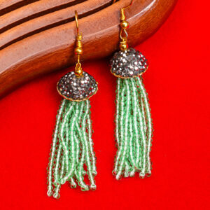 Light Green Crystal pearl mala