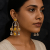 Ethnic kundan fusion earring
