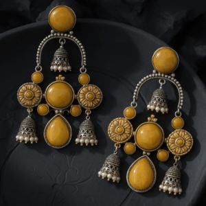 Ethnic kundan fusion earring