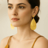 Gold plated drop earring