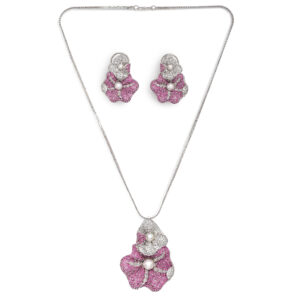 Blossom Diamond Pendent Set