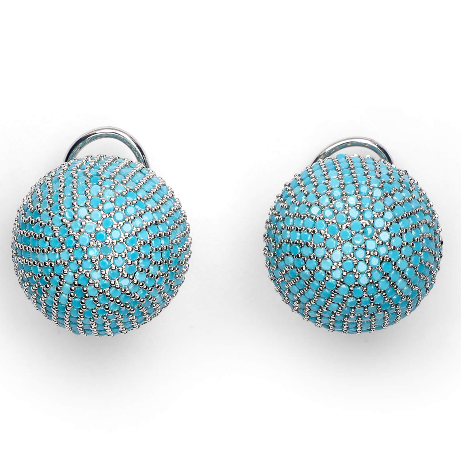 Round shape cubic zirconia stone Earrings - Image 2
