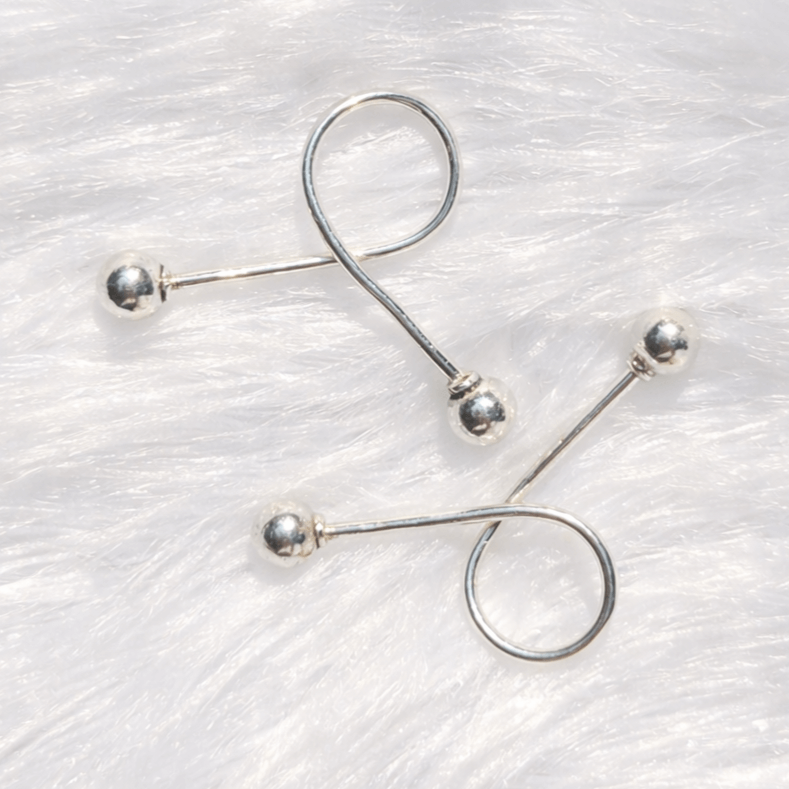 925 Silver Telephone Earring