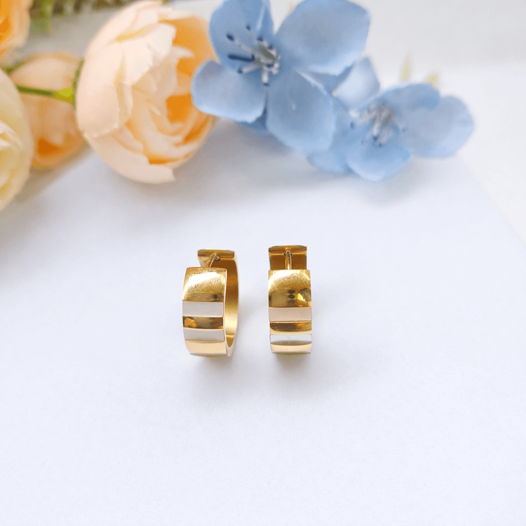 Elora Gold Plated Band Hoops