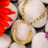 Lock style chain pendent