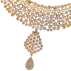 Gold Plated American Diamond necklace set