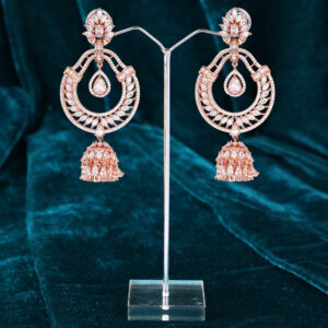 Chand bali rose gold plated earring