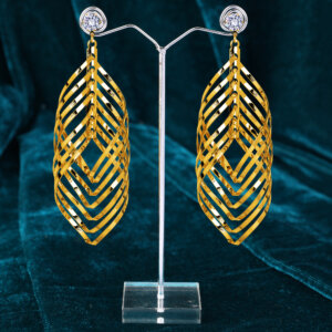 Leaf Shaped metallic Earring