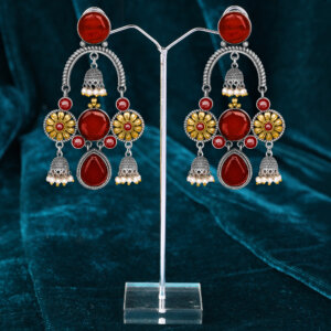 Ethnic kundan fusion earring