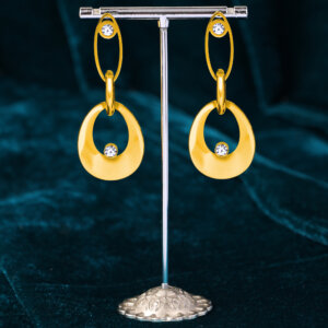 Metal geometric drop & dangle earring