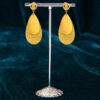 Gold plated drop earring