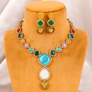 Monalisa stone multi colour necklace
