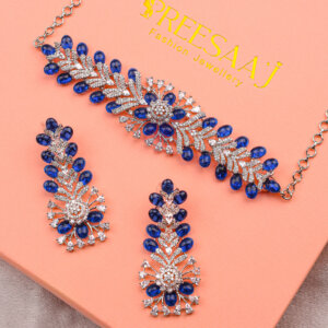 Blue American Diamond Choker