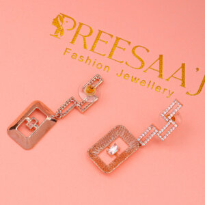 Contemporary American diamond rose gold necklace set