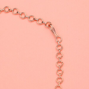 Contemporary American diamond rose gold necklace set