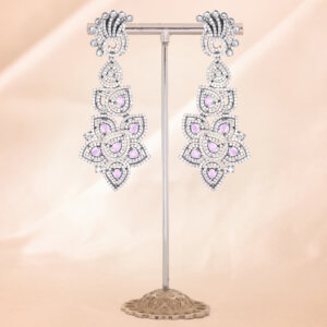 Floral regal charm soft lavender Earrings