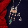 Rajasthani Antique Oxidized log Chain Pendent Set