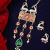 Rajasthani Antique Oxidized log Chain Pendent Set