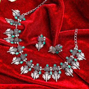 Oxidized temple jewellery