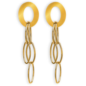 Interlocking chain link drop earring