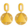 Gold plated Jali drop earring