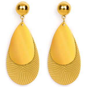 Gold plated drop earring