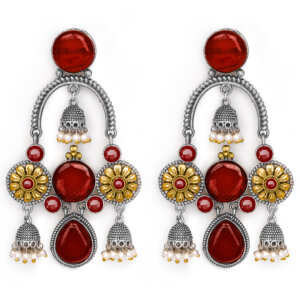 Ethnic kundan fusion earring