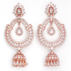 Chand bali rose gold plated earring