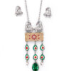Rajasthani Antique Oxidized log Chain Pendent Set