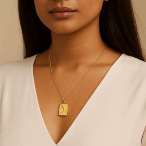 Love  You ' Envelop Pendent Necklace