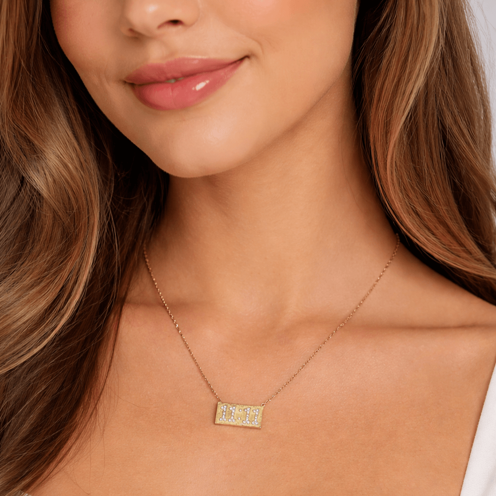 Elegant 11:11 Gold-Plated Charm Necklace | Stylish Everyday Jewellery - Image 2
