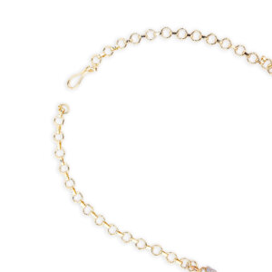 Royal Monalisa Stone withe American diamond gold plated necklace set