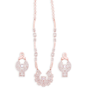 Glamour Exquisite rose gold plated Necklace set
