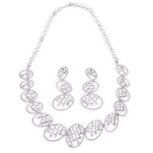 Contemporary American diamond necklace set